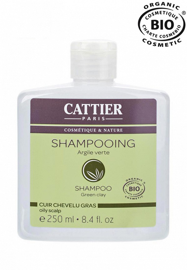 Шампунь Cattier для жирных волос с зеленой глиной