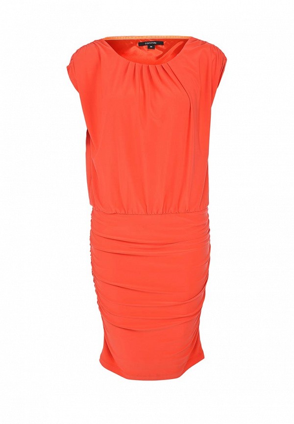 Платье Comma CO004EWFL565. Цвет: оранжевый