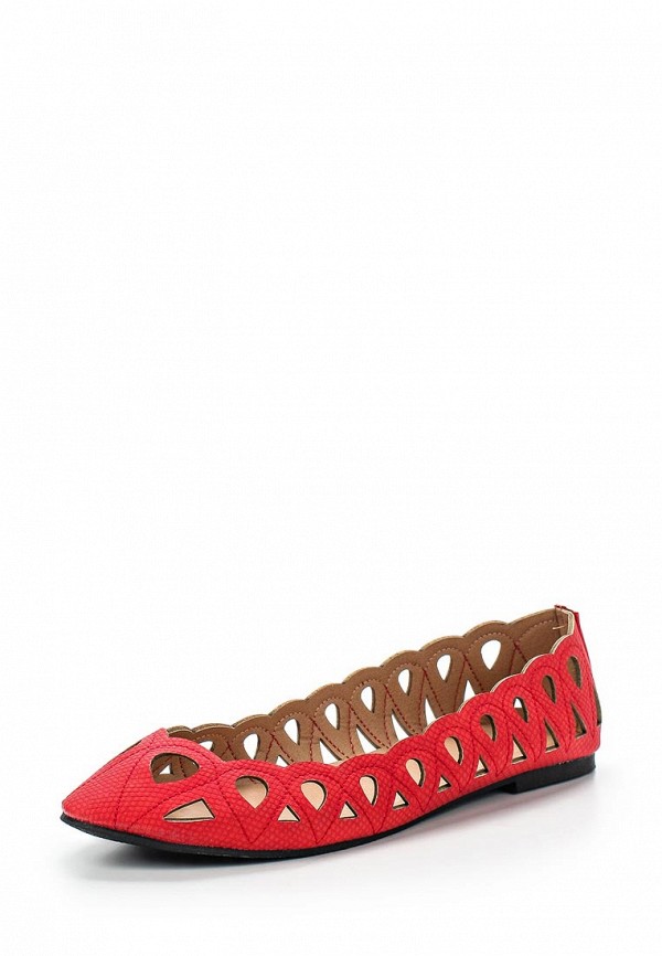 Балетки LOST INK Scalloped Cut Out Ballerina Red Балетки LOST INK Scalloped Cut Out Ballerina Red