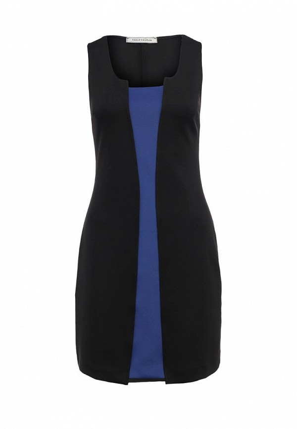 Платье Paolo Casalini PA043EWDGW77. Цвет: синий, черный