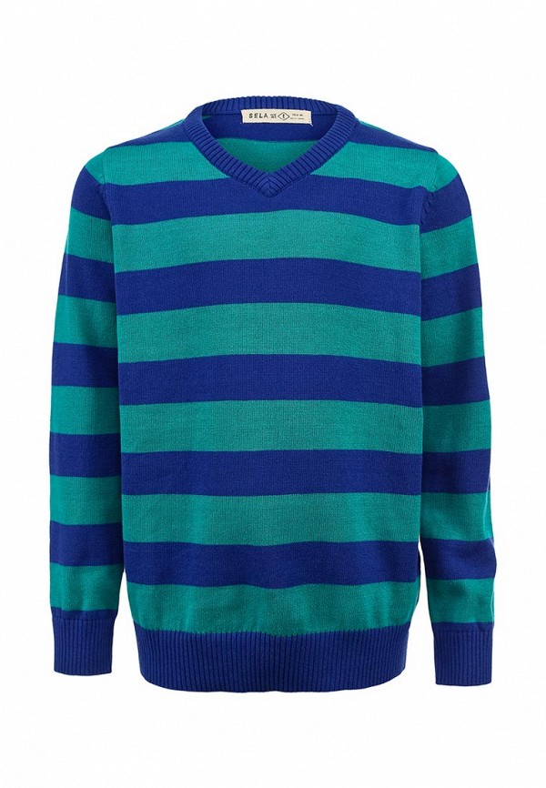 Пуловер Sela SE001EBAIS34. Цвет: зеленый, синий