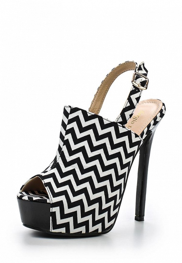 Сандалии  - белый, черный цвет