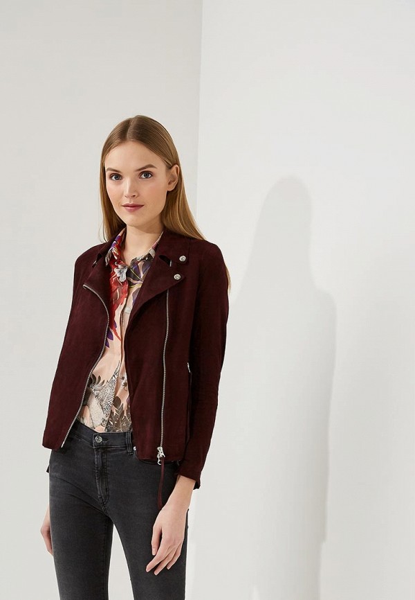 

Куртка кожаная Blouson, Бордовый