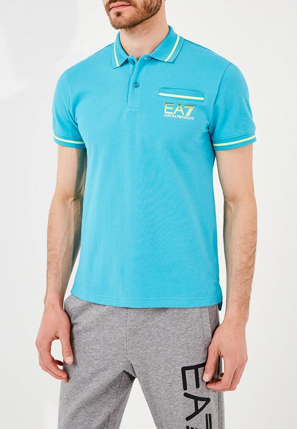 

Поло EA7, Бирюзовый