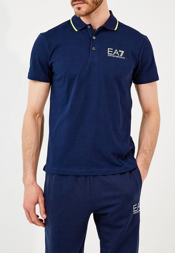 

Поло EA7, Синий