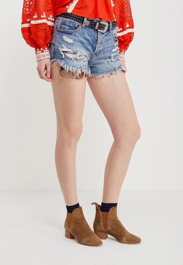 

Шорты джинсовые Free People, Голубой