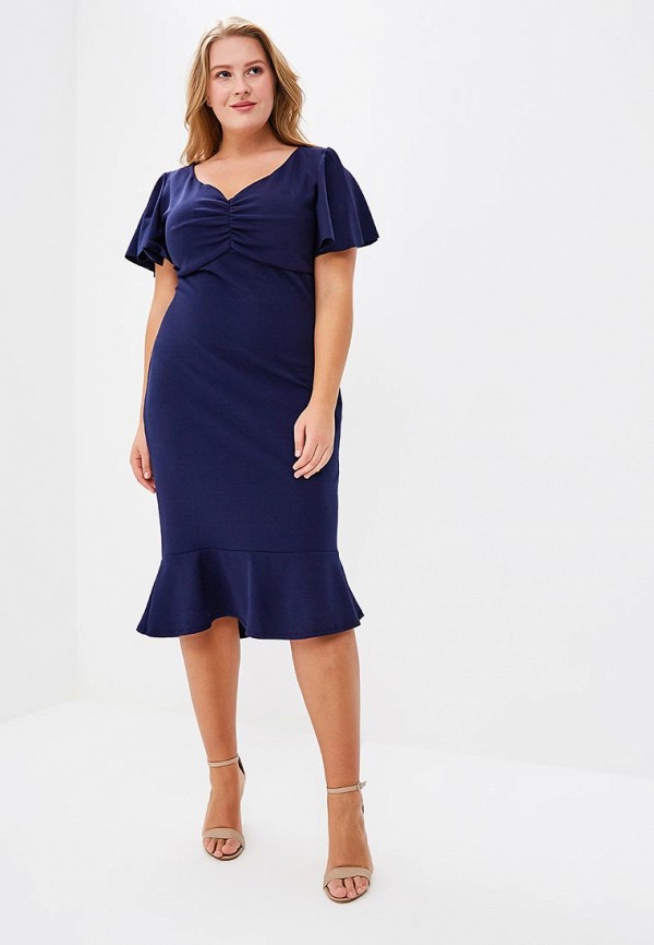 

Платье Goddiva Size Plus, Синий