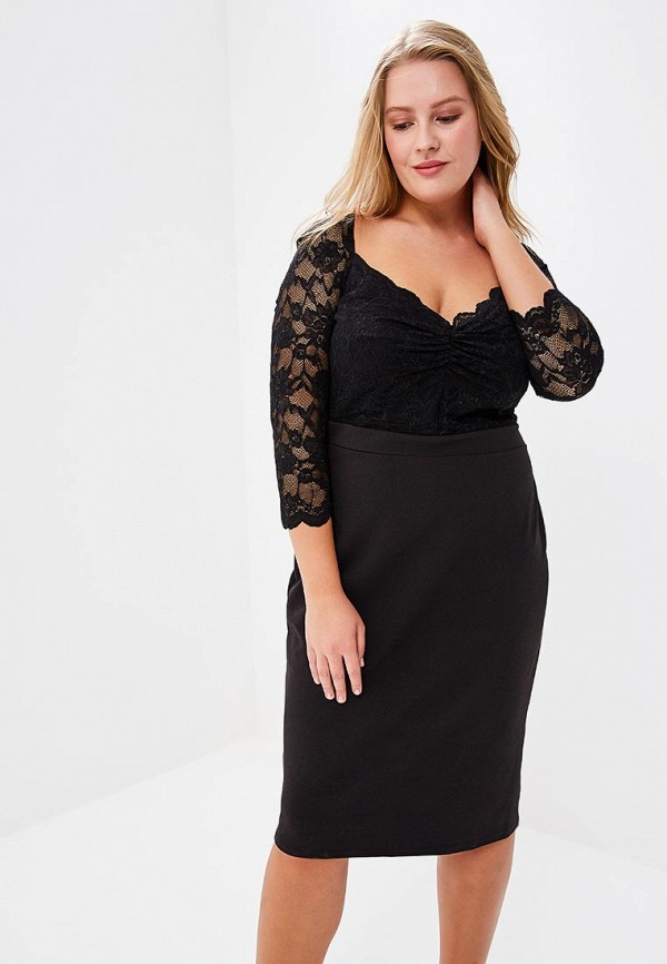 

Платье Goddiva Size Plus, Черный