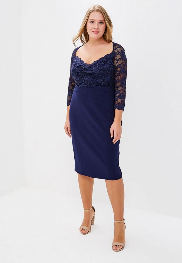 

Платье Goddiva Size Plus, Синий
