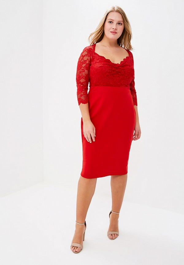 

Платье Goddiva Size Plus, Красный