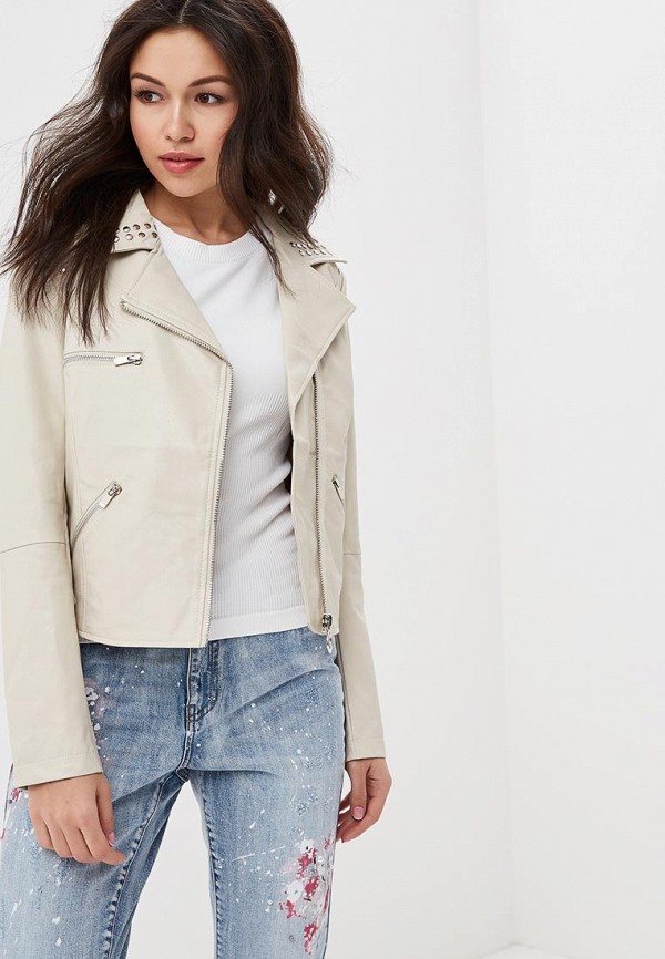 

Куртка кожаная Laura Jo, Бежевый