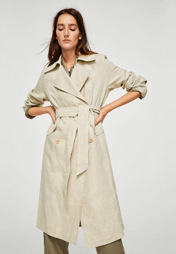 

Плащ Mango, Бежевый