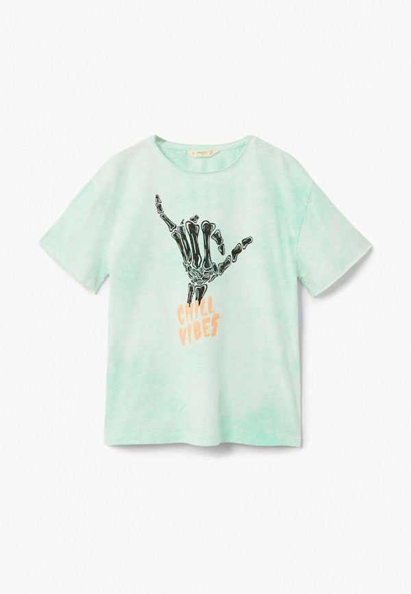 

Футболка Mango Kids, Бирюзовый