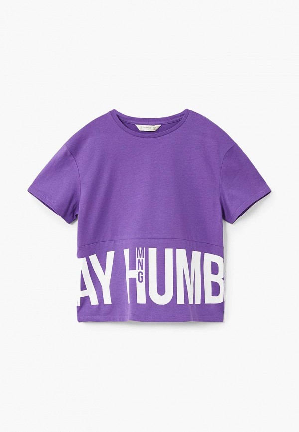 

Футболка Mango Kids, Фиолетовый