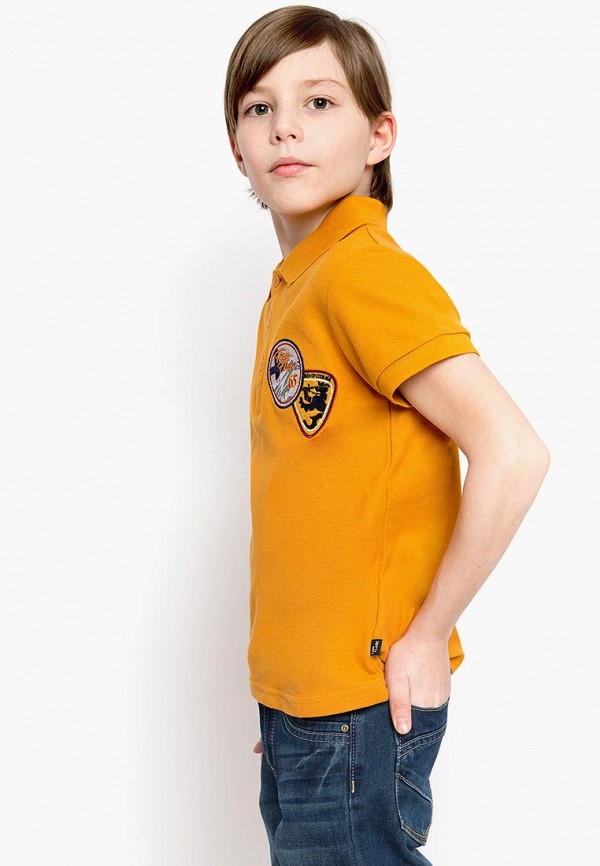 Поло для мальчика Finn Flare цвет оранжевый  Фото 4