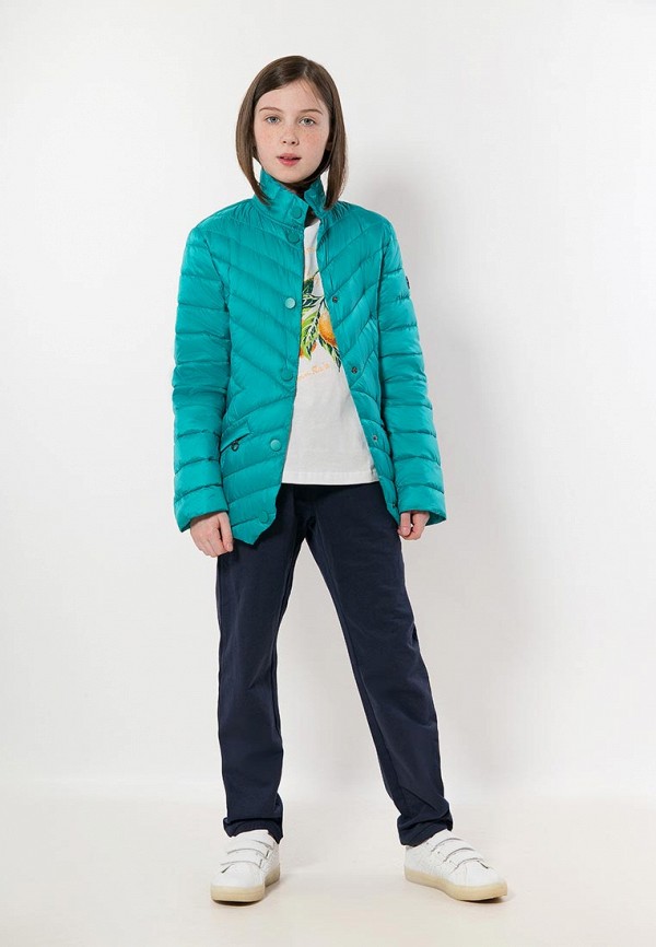 Куртка для девочки утепленная Finn Flare цвет бирюзовый  Фото 2