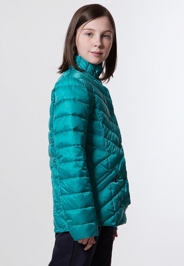 Куртка для девочки утепленная Finn Flare цвет бирюзовый  Фото 4