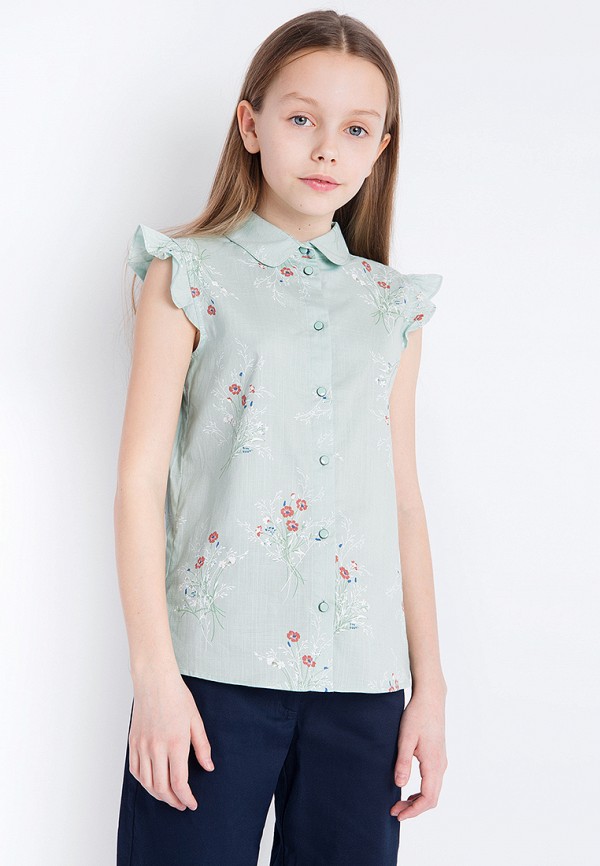 Рубашка для девочки Finn Flare цвет бирюзовый  Фото 3