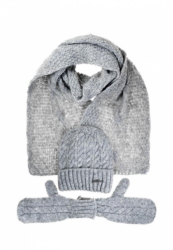 

Комплект варежки, шапка и шарф Hattson, Серый