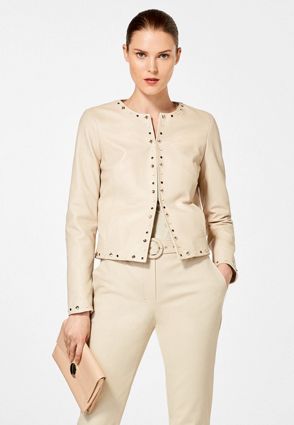 

Куртка кожаная Pedro del Hierro, Бежевый