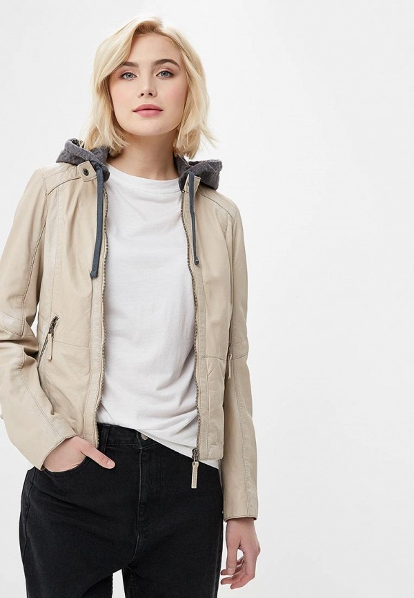

Куртка кожаная Oakwood, Бежевый