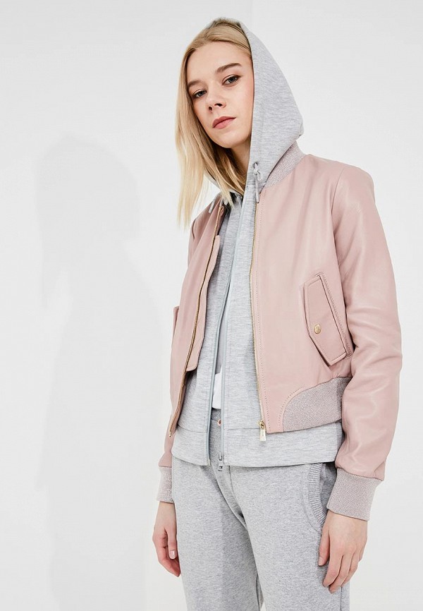 

Куртка кожаная Trussardi Jeans, Розовый