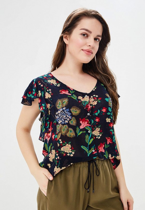 

Блуза Violeta by Mango, Синий