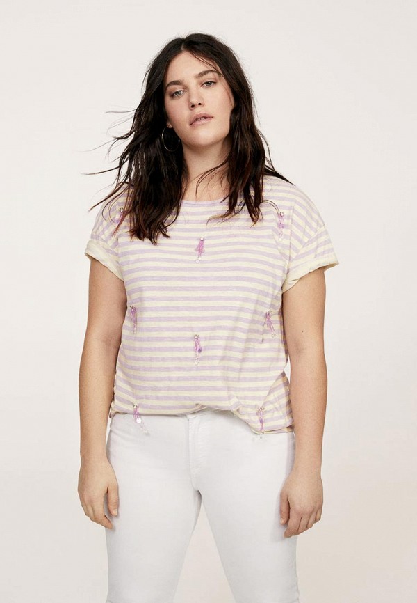 

Футболка Violeta by Mango, Бежевый