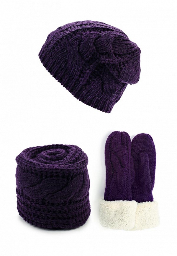 фото Комплект шапка, шарф и варежки Vitacci