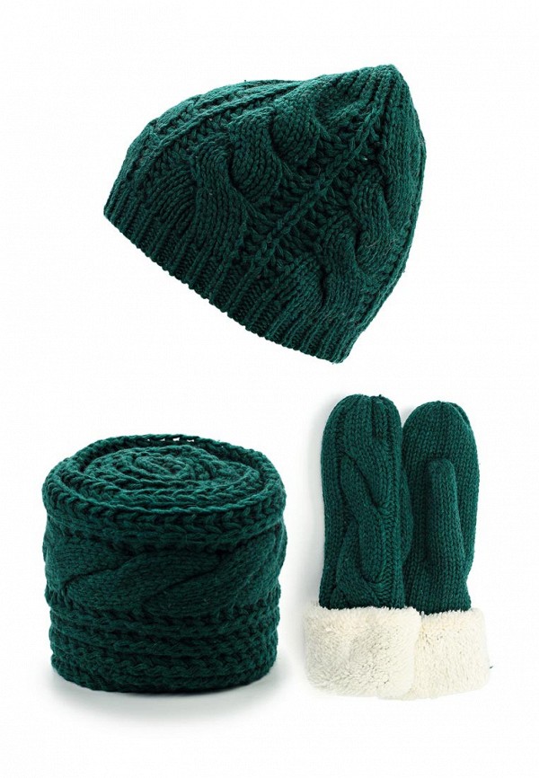 фото Комплект шапка, шарф и варежки Vitacci